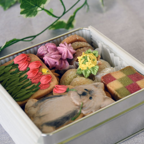 【数量限定・予約販売】クッキー缶 春のヨークシャテリア