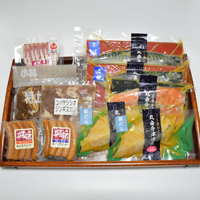 男山漬魚詰め合わせA［真たら・さば・縞ほっけ・銀鮭］のお取り寄せ