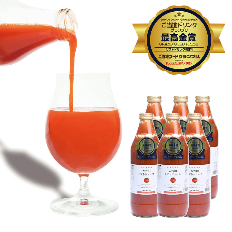 北海道産】大雪山トマトジュース［無塩］1000ml×6本入のお取り寄せ