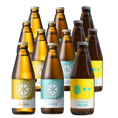 【訳あり/賞味期限12月/北海道】NORTH ISLAND クラフトビール3種×4本［Pilsner/Weizen/Yuzu Vault 計12本］